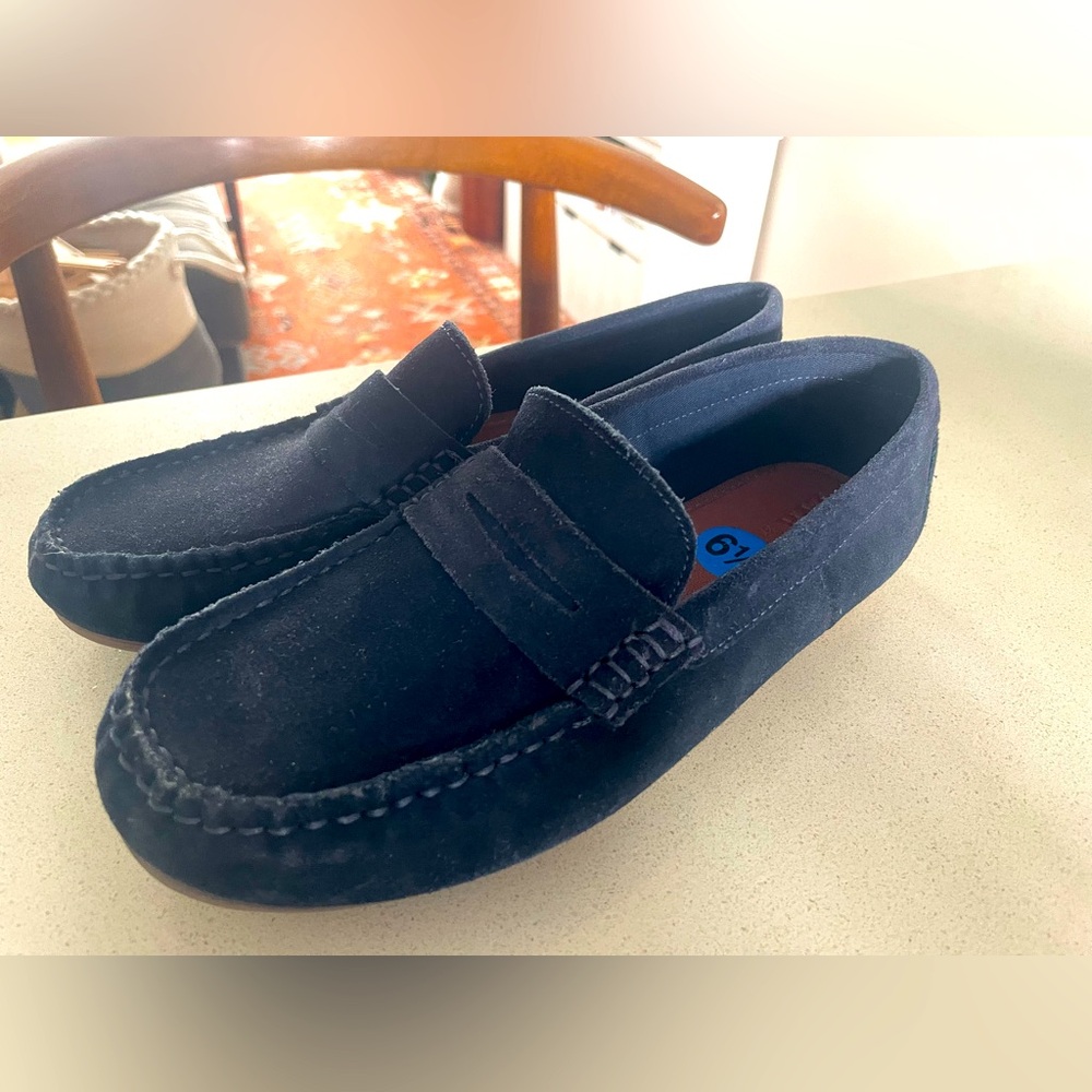 Zara suede loafer- navy blue- Brand New
